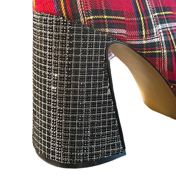 Betsy Johnson RAYLAN Plaid Platform Bootie Size 9 - Picture 10 of 15